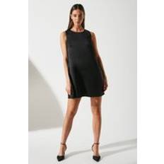 Sequins - Short Dresses Coast Satin Sequin Detail Swing Mini Dress Black