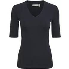 InWear T-shirts InWear T-Shirts, female, Black, 2XS Marine Blue V-Neck T-Shirt