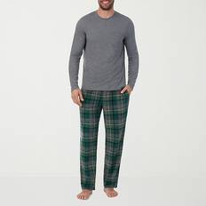 Men - Multicolored Pajamas Cuddl Duds Mens Fleece Crew Neck Long Sleeve 2-pc. Pant Pajama Set, X-large, Multiple Colors (X-large)