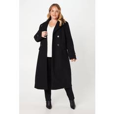 Gold Coats Dorothy Perkins Curve Gold Trim Maxi Coat Black