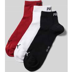 Puma Rood Sokken Puma Sneakersocken mit Label-Detail im 3er-Pack