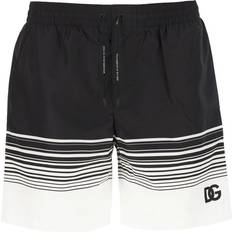 Dolce & Gabbana Swimwear Dolce & Gabbana Mid-rise swim trunks with DG print white