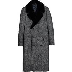 Flannel Coats Dunhill Man Coat Black Wool, Mohair wool, Alpaca wool, Polyamide, Cashmere