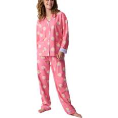 Long Sleeve Flannel Pyjama Pink Pattern