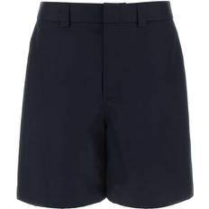 Gucci Byxor & Shorts Gucci Mens Ink Web-stripe Cotton Shorts - Blue