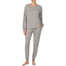 Modal Ropa de dormir kate spade new york Dot Print Long Sleeve Jogger Pajama Set Gray Dot