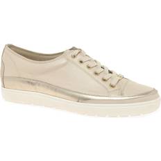 Star Womens Casual Lace Up Trainers Colour: Cream Perlato
