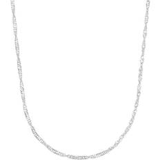 Amor Smycken Amor Silverhalsband Singaporekedja 42 cm