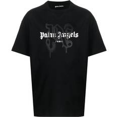 Palm Angels T-shirt Met Monogramprint - Zwart