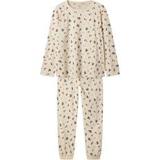 L Pyjamasser Børnetøj Name It Kid's Christmas Night Set - Whitecap Gray