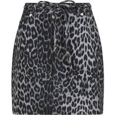 Neo Noir Leo Denim Short Skirt - Gray