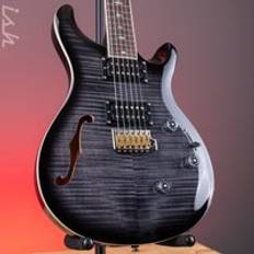 PRS PRS SE Custom 24 Semi-Hollow Piezo, Charcoal Burst Electric Guitar