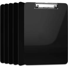 Black Clipboards & Display Stands Spactz 6 Pack Black Plastic Clipboards - Letter Size