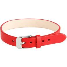 Silver Plated - Unisex Bracelets Baosity Luxury Unisex Cow Leather Bracelet Bangle Punk Wrap Wristband Leisure Jewelry Red