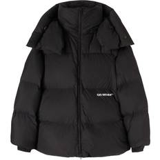 Off-White Hooded Down Puffer Jacket - Black