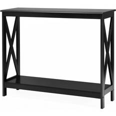 MDF Console Tables Costway 2 Tier Wooden 112 x 40 x 13 cm Console Table