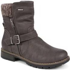 Pavers Water-Resistant Biker Boots Grey