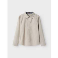 Name It Pojkar Skjortor Name It Nkmnewsa Ls Shirt Noos - Beige