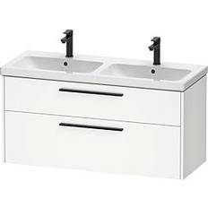 Duravit D-Code 2 Drawer Matt White Wall Hung Vanity Unit