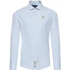 Gold - Men Shirts La Martina Casual Shirts, male, Blue, Blue Gold Striped Cotton Shirt