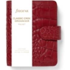 Red Calendars Filofax Classic Croc Pocket Organiser Cherry