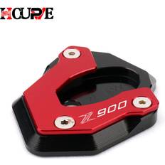 Green Motorcycle Accessories Maxpower (Z900 Red) Motorcycle CNC Kickstand Foot Side Stand Extension Pad Support Plate For