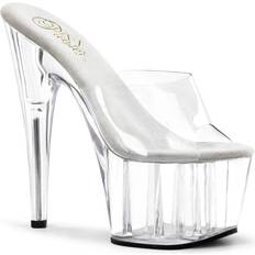 Pleaser adore 701 clear platform pole lap dancing stiletto heel slip on mules
