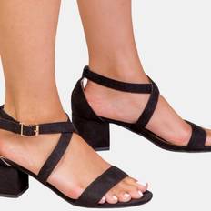 Bon_marché Sandales à talons Where's That From womens/ladies amber strappy suede peep toe block wm226