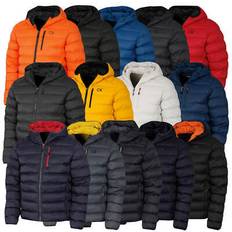 Calvin Klein Jackets Calvin Klein (M, Black/Lime) Mens 2021 San Gabriel Woven Jacquard Padded Jacket
