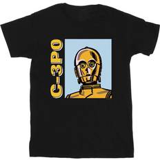 Star Wars C3PO Line Art T-Shirt Black