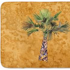 Gold Non-Slip Bath Mats Caroline's Treasures Palm Tree on Gold Floor Mat 19 x 27 Multicolor