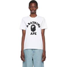 Bape T-shirts Bape White College Crystal Stone Sta T-Shirt