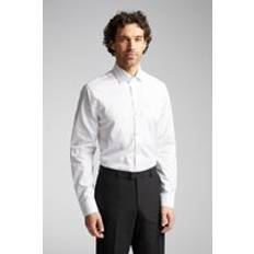 Alexandre.J Egyptian Cotton Tailored Fit Texture Single Cuff Cutaway Collar Shirt White 17 in