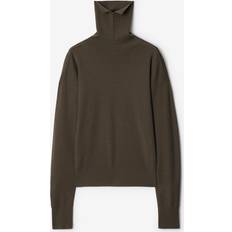 Burberry Dam Tröjor Burberry Stickade Tröja Med Synlig Söm - Brun