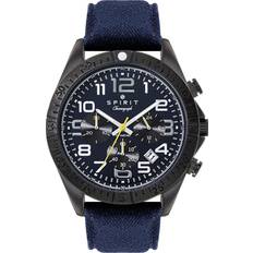 Spirit Chronograph SP1016 Herre 43 mm Analog Kvarts Mineralglas Black 23 mm