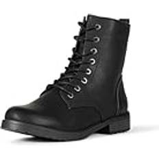 Amazon Essentials Women's Lace-Up Combat Boots - Black