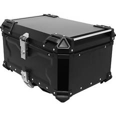 Bike It aluminium adventure luggage motorcycle top box litre black 65l
