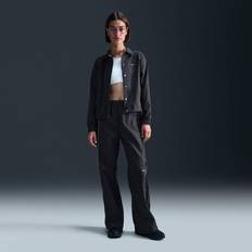 Dame - Satin Bukser Nike Vævede Sportswear Bukser - Sort