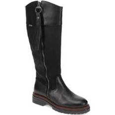 High Boots Barbour Ingrid Black Leather Knee High Boots - Black