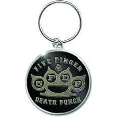 Five Finger Death Punch Keyring - Brass Knuckle Logo