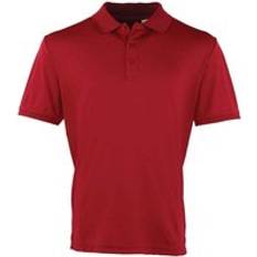 Checkered Polo Shirts Premier Coolchecker Pique Polo Shirt Burgundy