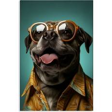 Dog Friend Canvas Wall 24 x 36 Framed Art
