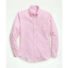 Brooks Brothers Men's Portuguese Flannel Polo Button Down Collar Shirt Light Pink