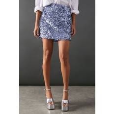 Short Skirts - Silver Warehouse Textured Sequin Mini Skirt Silver