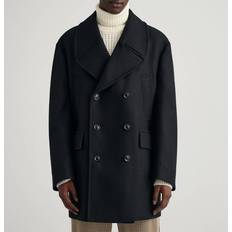 Gant Coats Gant Black Oversized Double Breasted Wool Coat BLACK