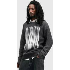 AllSaints Women Jumpers AllSaints Fayde Alpaca Wool Crew Jumper, Grey/White