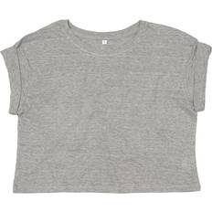 (S, Heather Marl) Womens/Ladies Organic Cropped T-Shirt