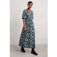 Seasalt Cornwall Chateaux Half Sleeve Maxi Dress Towan Grasses Loch