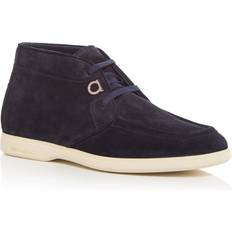 Ferragamo Ankle Boots Ferragamo Men's Cerviacrosta Elisi Suede Ankle Boots Midnight