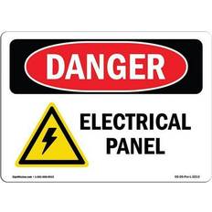 Office Supplies SignMission OSHA Danger Sign 12 x 18 in - Electrical Panel